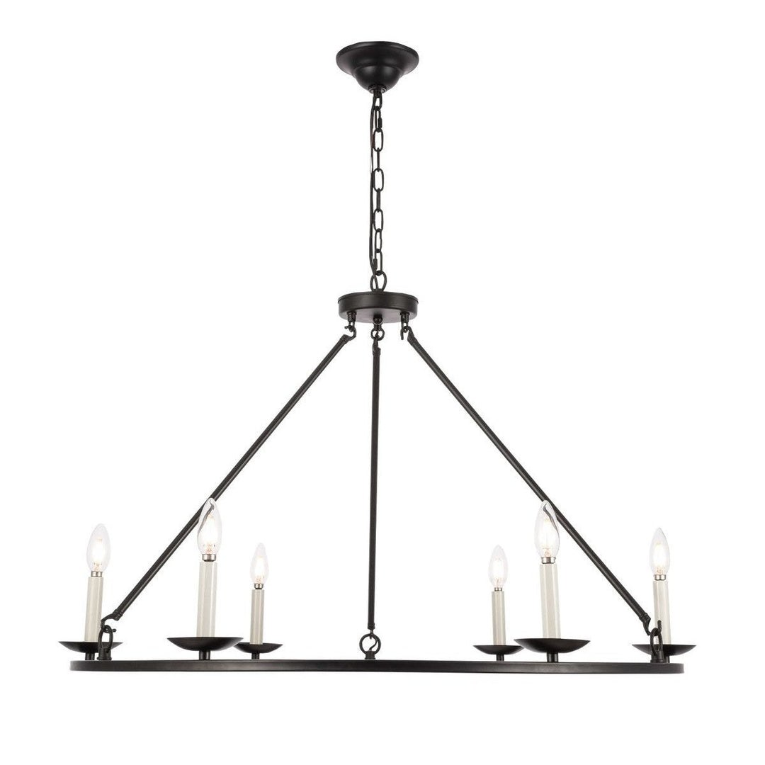 Elegant Maine LD6010D36BK Chandelier Light - Black