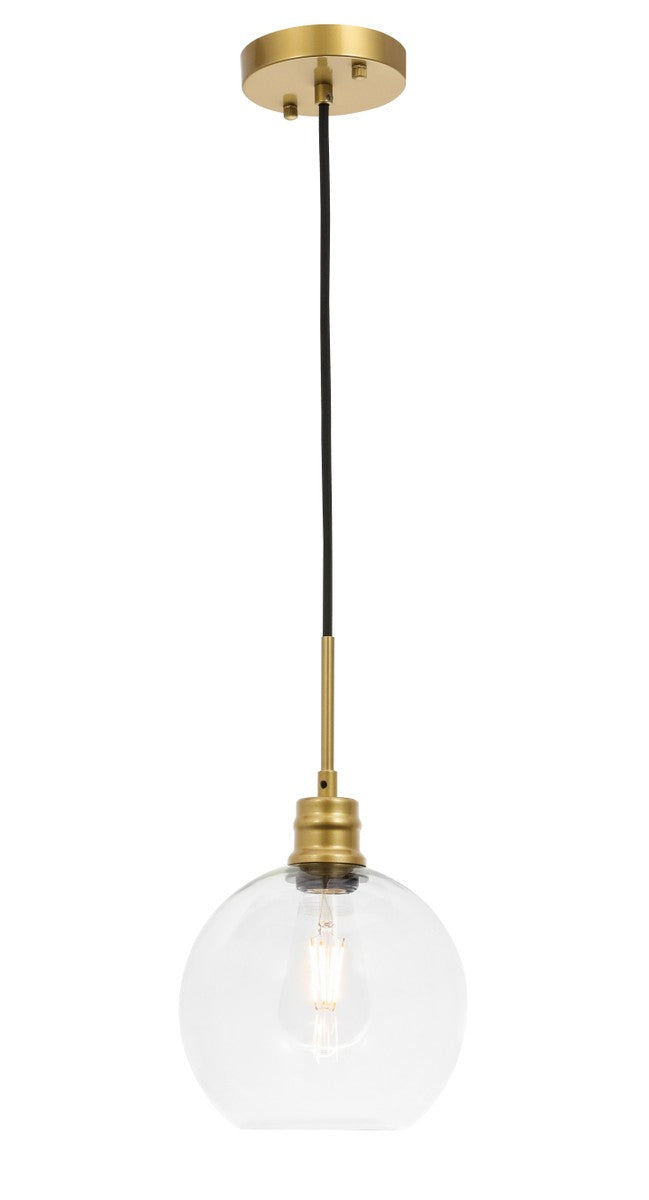 Elegant Emett LD6206BR Pendant Light - Brass And Clear Glass