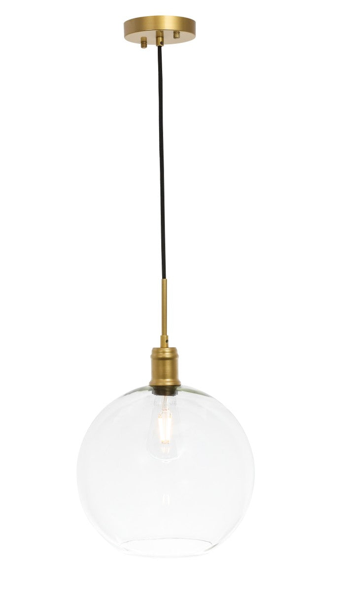 Elegant Emett LD6209BR Pendant Light - Brass And Clear Glass