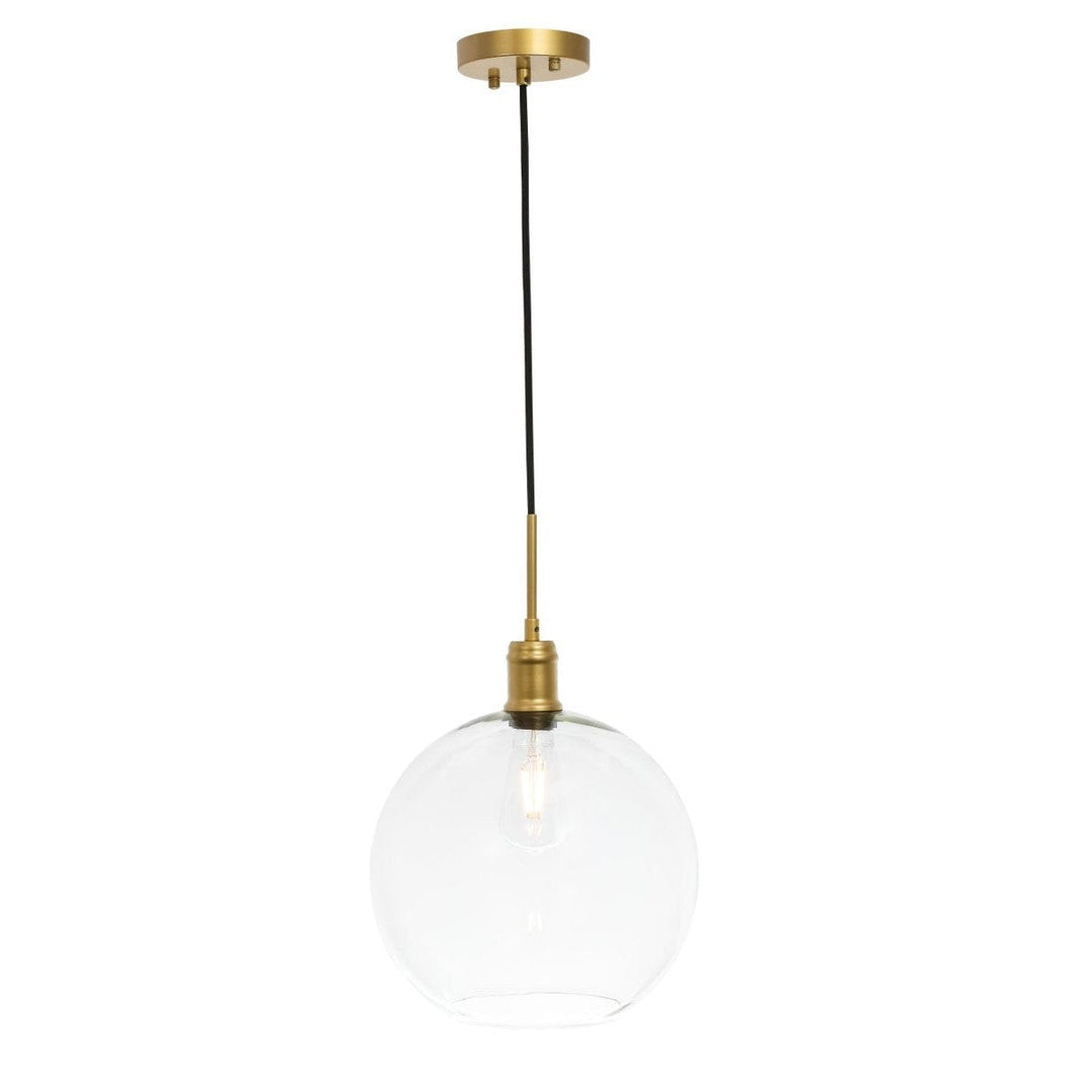 Elegant Emett LD6209BR Pendant Light - Brass And Clear Glass