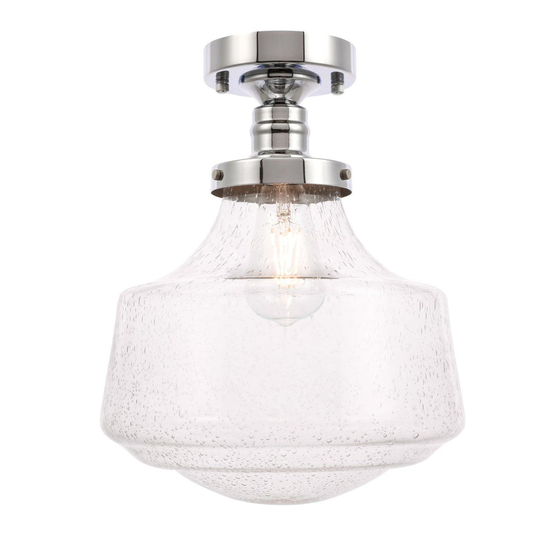 Elegant Lyle LD6241C Ceiling Light - Chrome And Clear Seeded Glass