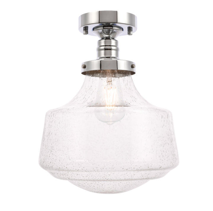 Elegant Lyle LD6241C Ceiling Light - Chrome And Clear Seeded Glass