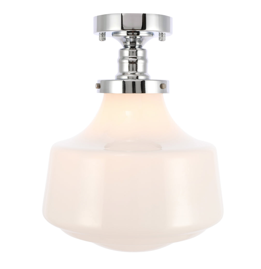 Elegant Lyle LD6244C Ceiling Light - Chrome And Frosted White Glass