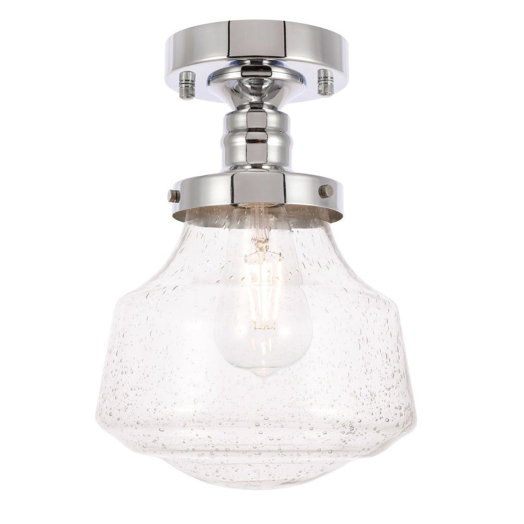 Elegant Lyle LD6247C Ceiling Light - Chrome And Clear Seeded Glass