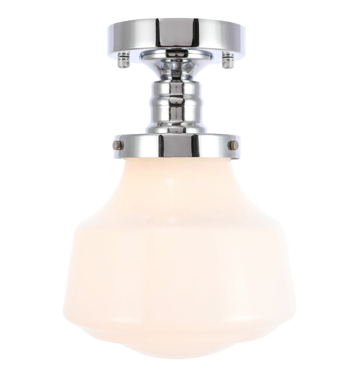 Elegant Lyle LD6250C Ceiling Light - Chrome And Frosted White Glass