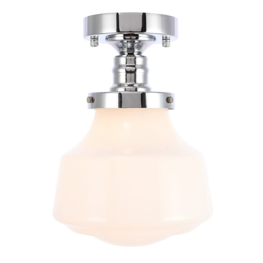 Elegant Lyle LD6250C Ceiling Light - Chrome And Frosted White Glass