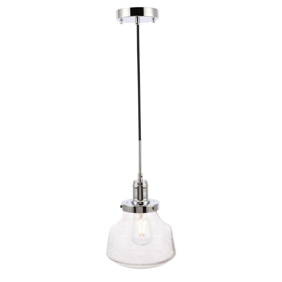 Elegant Lyle LD6253C Pendant Light - Chrome And Clear Seeded Glass