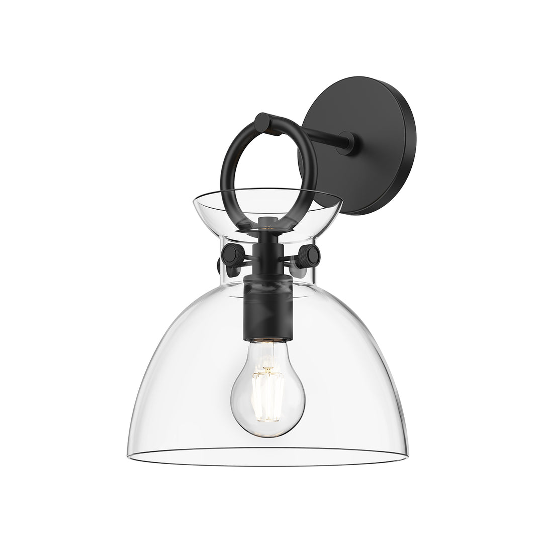 Alora Mood waldo WV411809MBCL Wall Light - Matte Black/Clear Glass