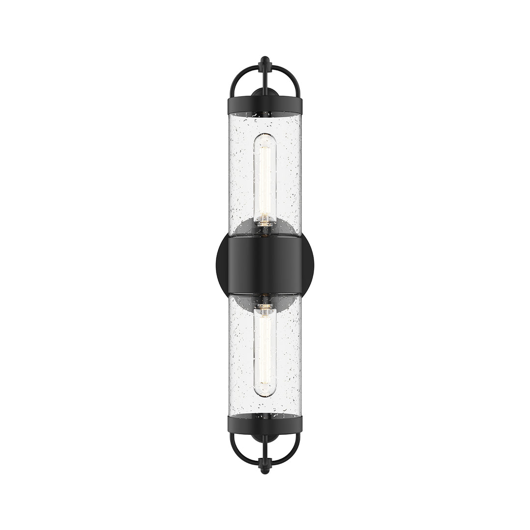 Alora Mood lancaster EW461102BKCB Wall Light - Black/Clear Bubble Glass