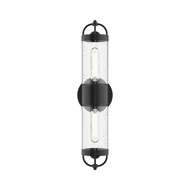 Alora Mood lancaster EW461102BKCB Wall Light - Black/Clear Bubble Glass