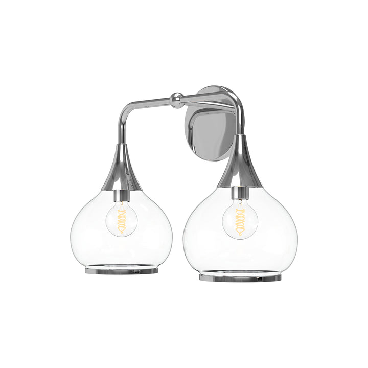 Alora Mood hazel VL524217CHCL Bath Vanity Light 10 in. wide - Chrome/Clear Glass