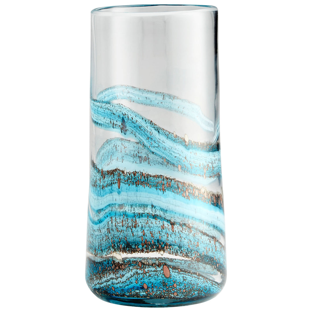 Cyan 09985 Vases & Planters - Blue//Gold Dust