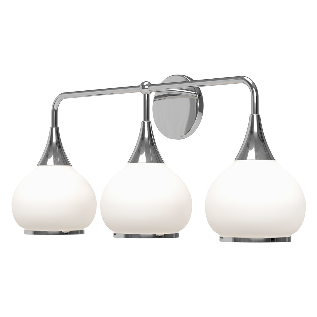 Alora Mood hazel VL524326CHOP Bath Vanity Light 11 in. wide - Chrome/Opal Matte Glass