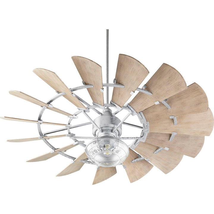 Quorum Windmill 196015-9 Ceiling Fan - Galvanized, Weathered Oak