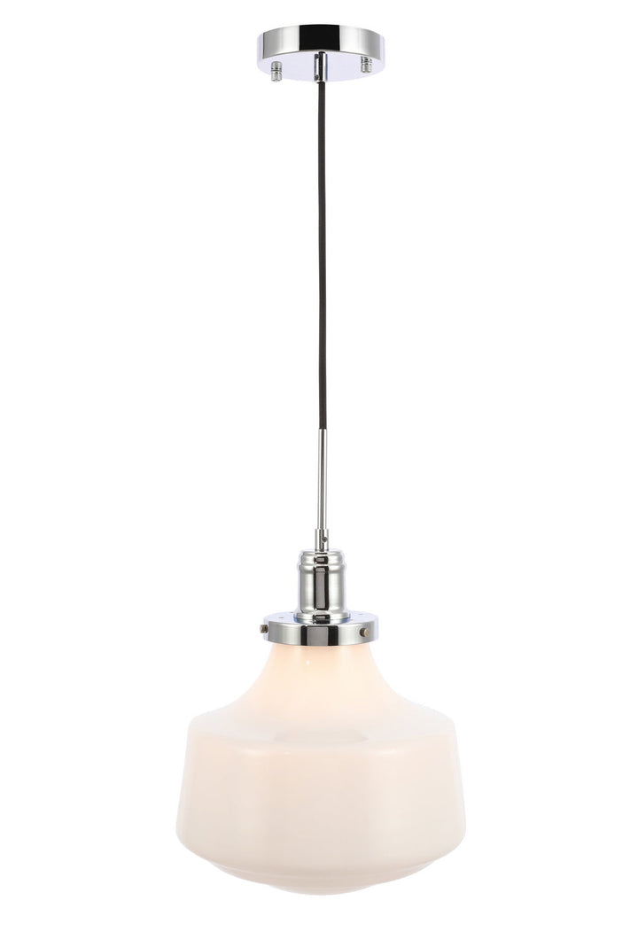 Elegant Lyle LD6262C Pendant Light - Chrome And Frosted White Glass