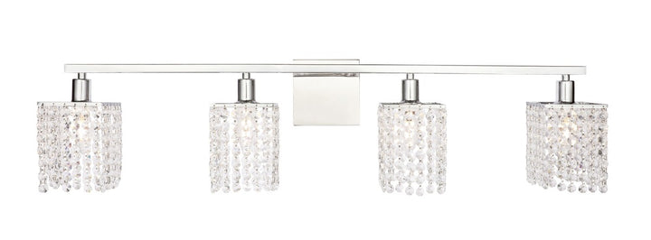 Elegant Phineas LD7013C Bath Vanity Light 36 in. wide - Chrome And Clear Crystals