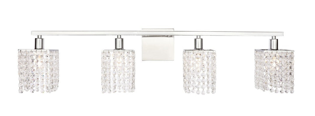 Elegant Phineas LD7013C Bath Vanity Light 36 in. wide - Chrome And Clear Crystals