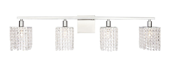 Elegant Phineas LD7013C Bath Vanity Light 36 in. wide - Chrome And Clear Crystals