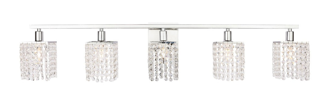 Elegant Phineas LD7015C Bath Vanity Light 42 in. wide - Chrome And Clear Crystals