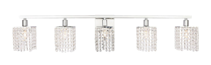 Elegant Phineas LD7015C Bath Vanity Light 42 in. wide - Chrome And Clear Crystals