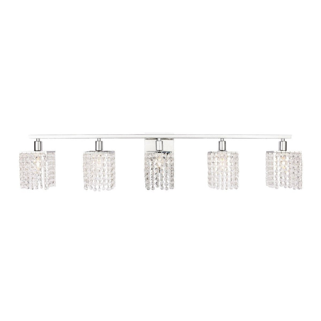 Elegant Phineas LD7015C Bath Vanity Light 42 in. wide - Chrome And Clear Crystals