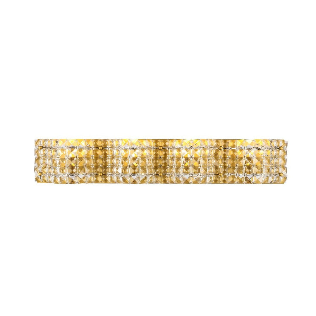 Elegant Ollie LD7018BR Bath Vanity Light 27 in. wide - Brass And Clear Crystals