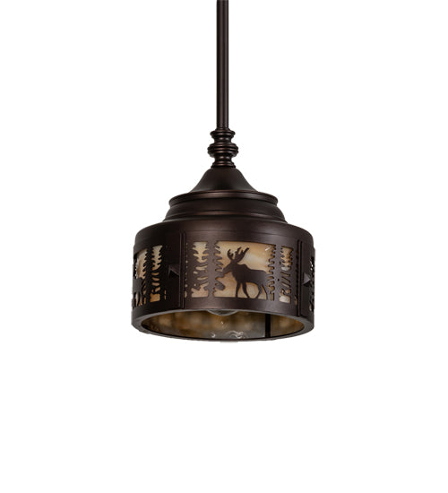 Meyda Tiffany Moose At Dusk 110017 Pendant Light - Mahogany Bronze