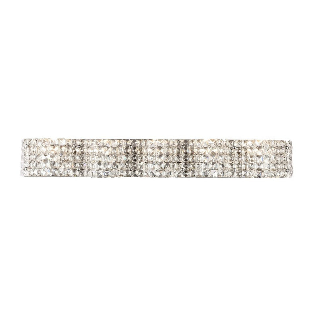 Elegant Ollie LD7019C Bath Vanity Light 34 in. wide - Chrome And Clear Crystals