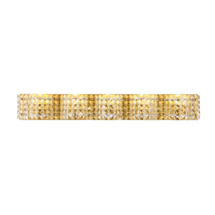 Elegant Ollie LD7020BR Bath Vanity Light 34 in. wide - Brass And Clear Crystals