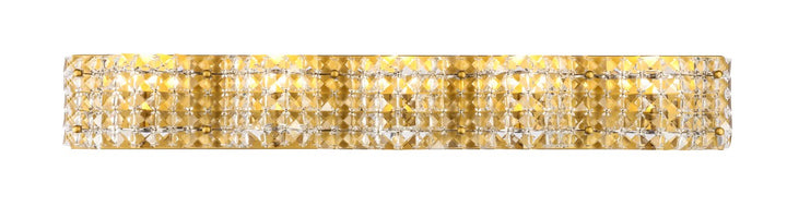 Elegant Ollie LD7020BR Bath Vanity Light 34 in. wide - Brass And Clear Crystals