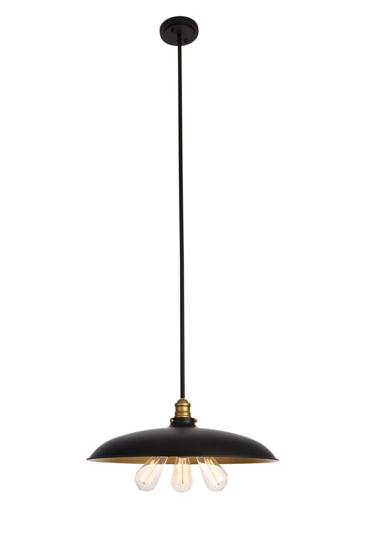 Elegant Anders LD8004D20BK Chandelier Light - Black And Brass