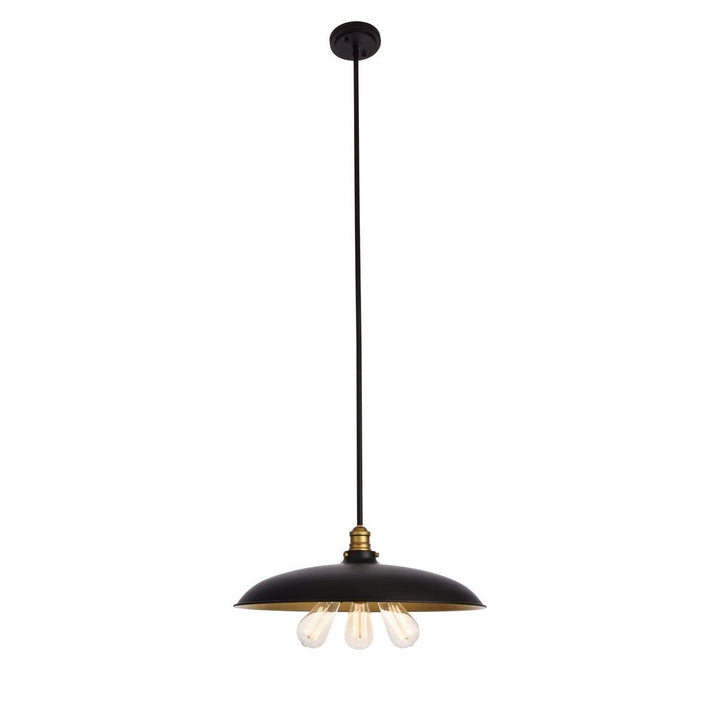 Elegant Anders LD8004D20BK Chandelier Light - Black And Brass