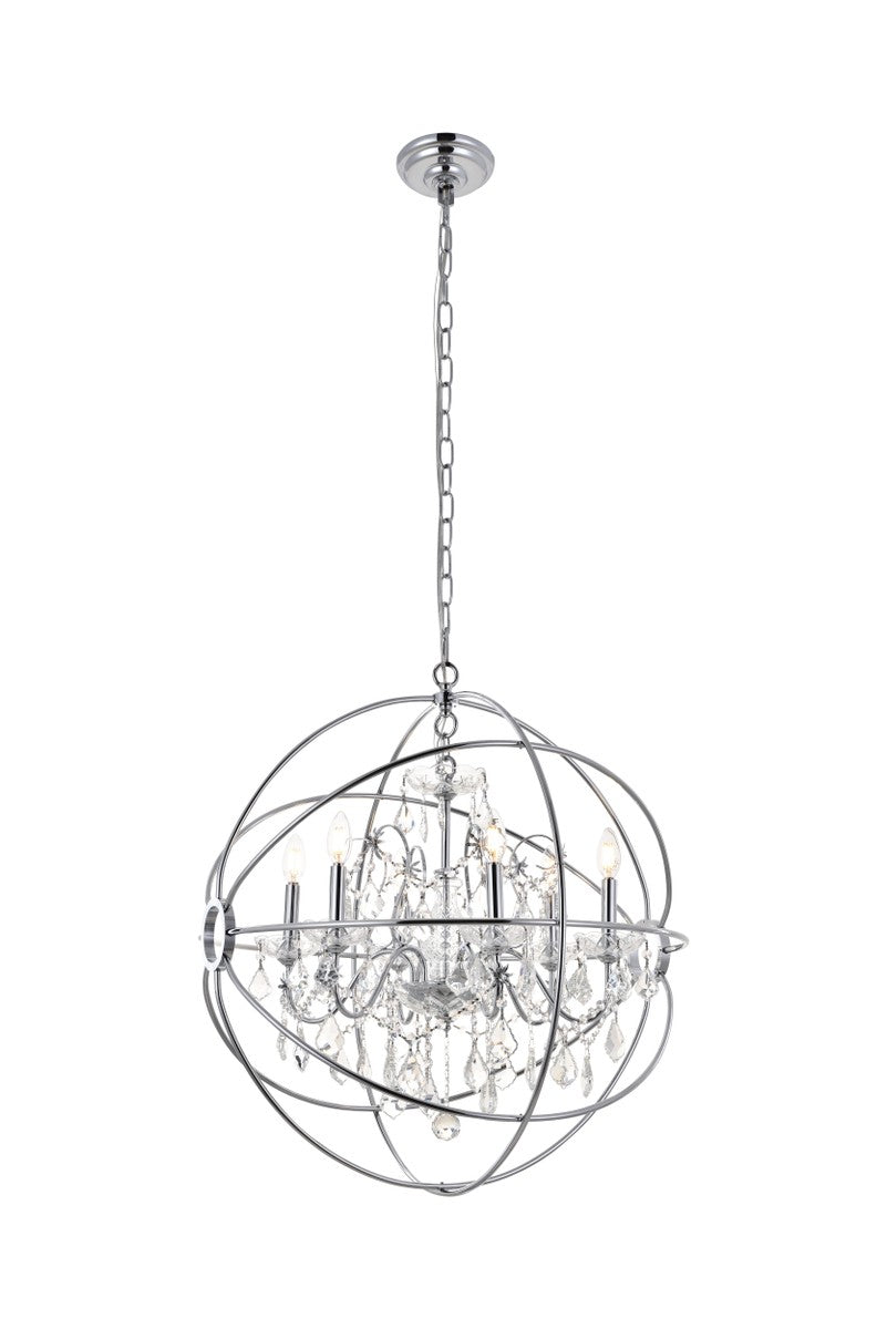 Elegant Cordelia LD8801D25C Pendant Light - Chrome