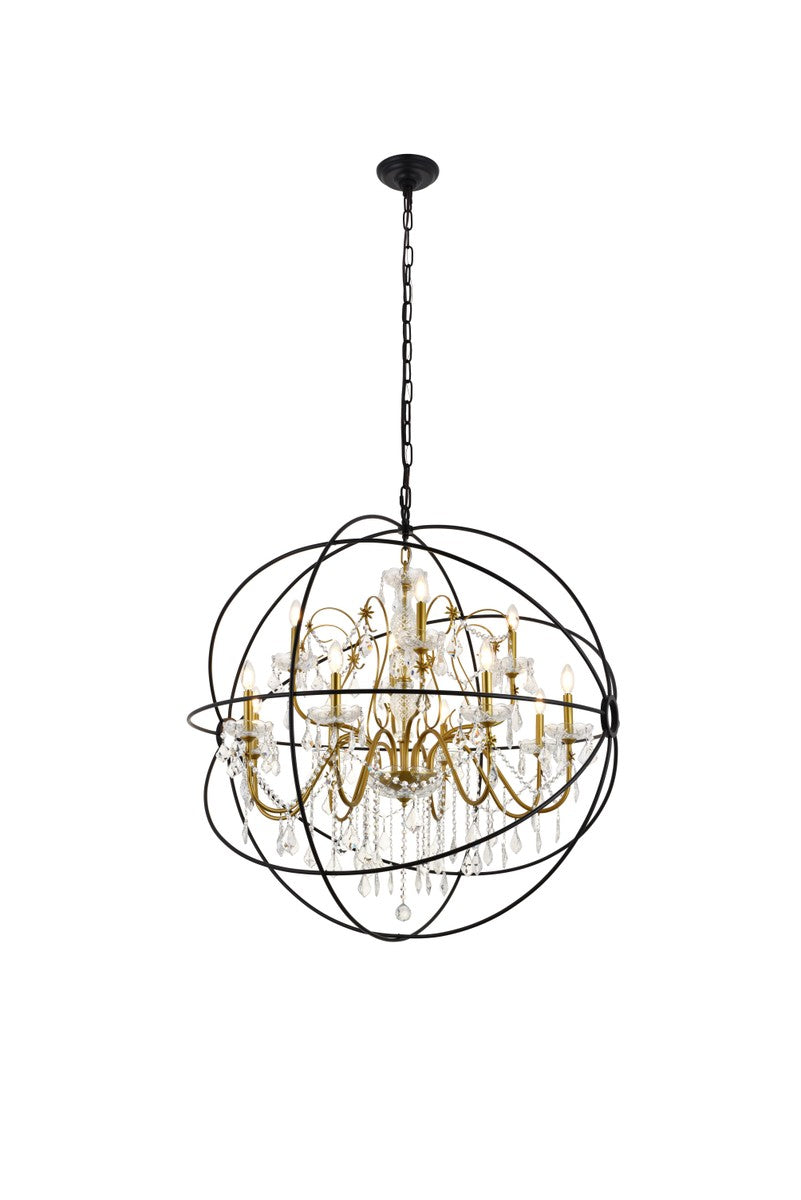 Elegant Cordelia LD8801D43GB Pendant Light - Black And Gold