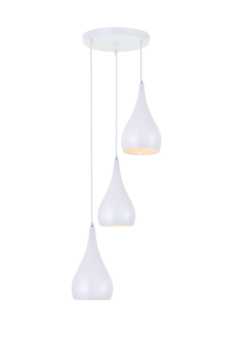 Elegant Nora LDPD2000WH Pendant Light - White