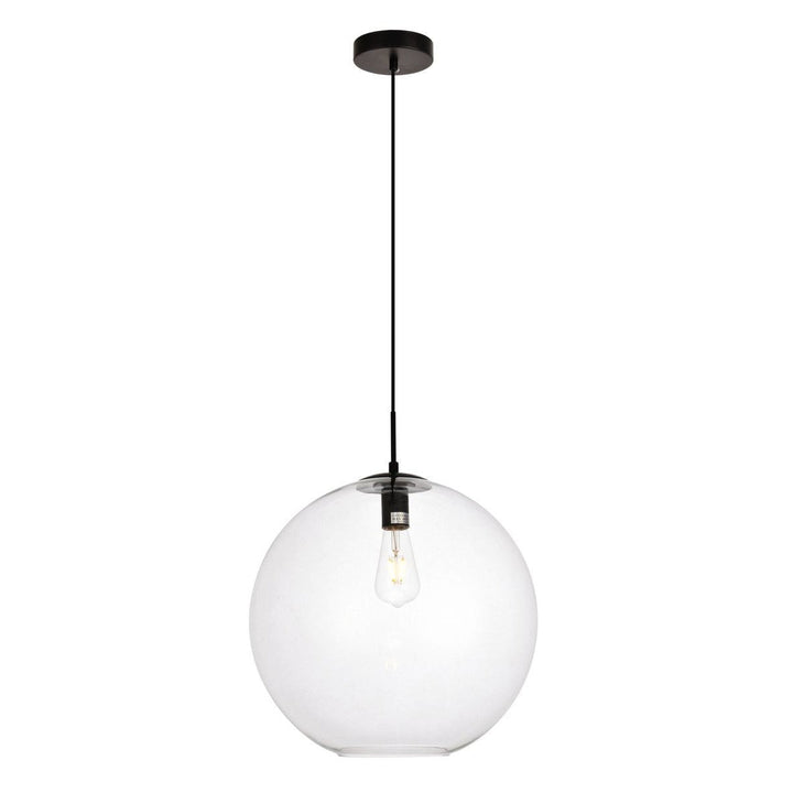 Elegant Placido LDPD2112 Pendant Light - Black And Clear