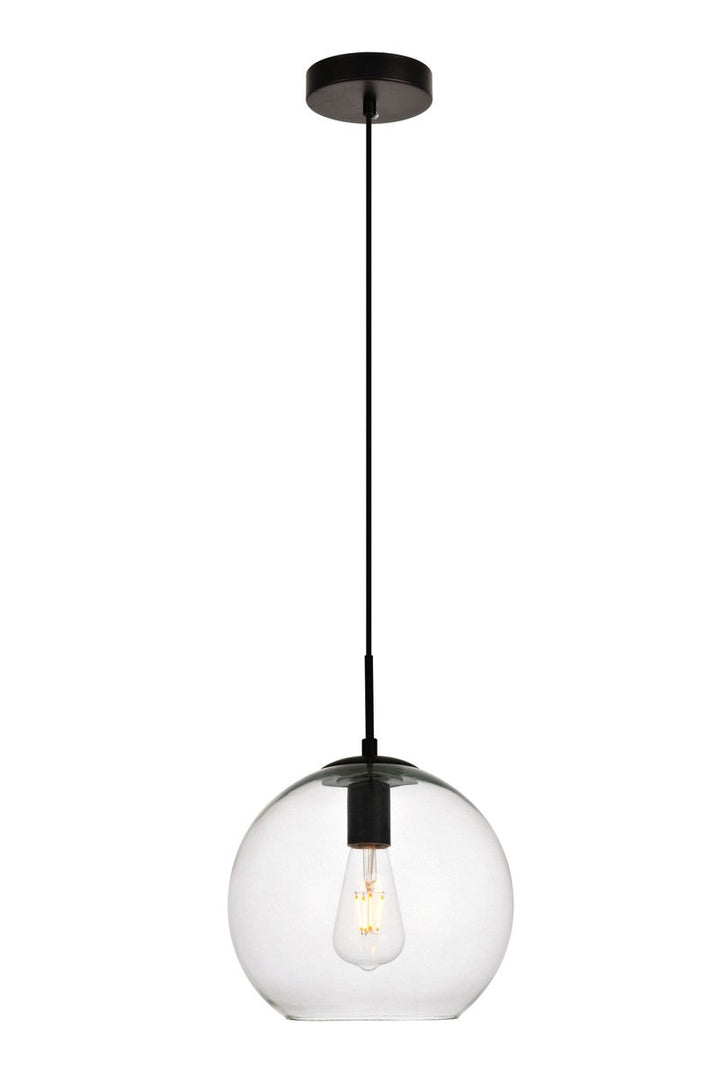 Elegant Placido LDPD2113 Pendant Light - Black And Clear