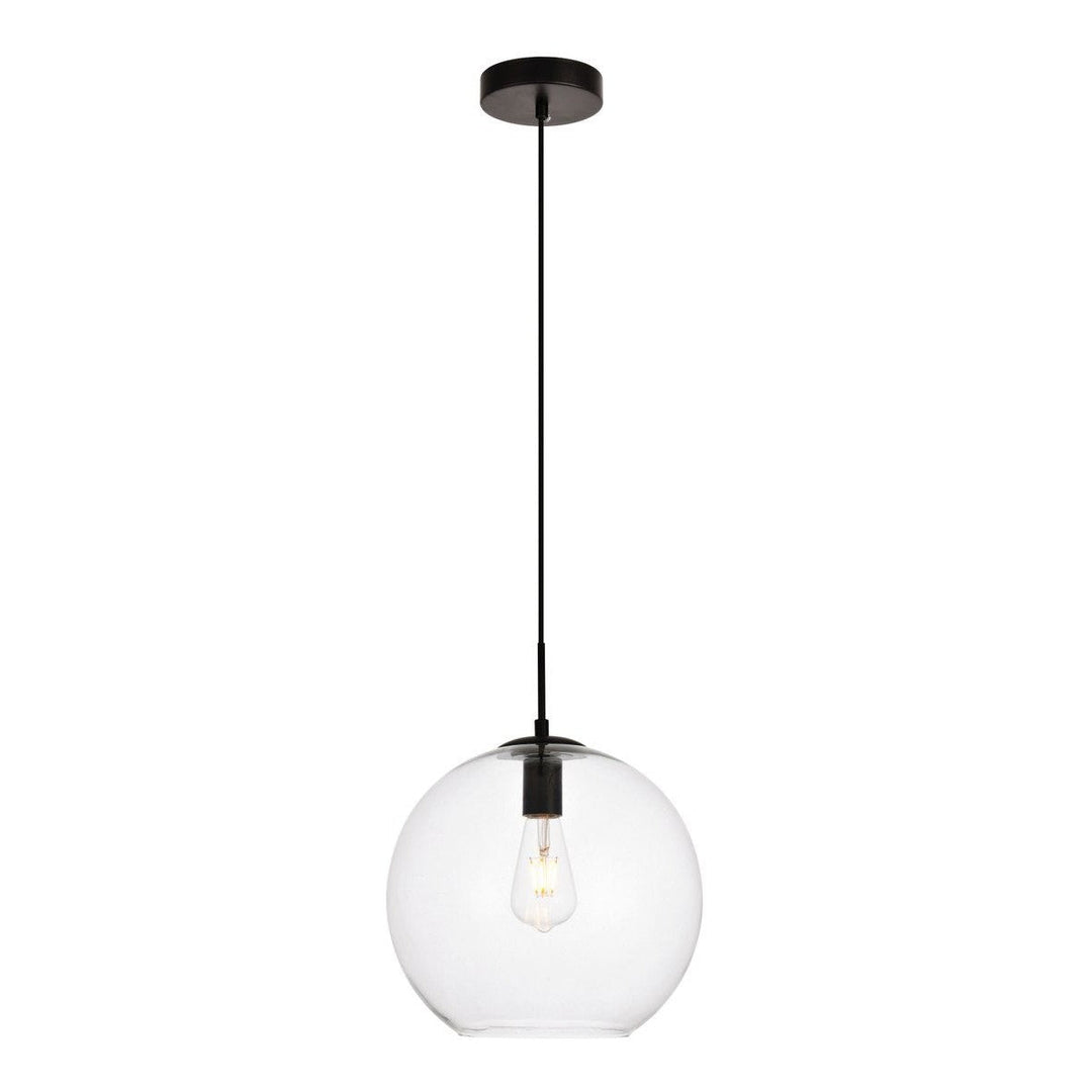 Elegant Placido LDPD2114 Pendant Light - Black And Clear