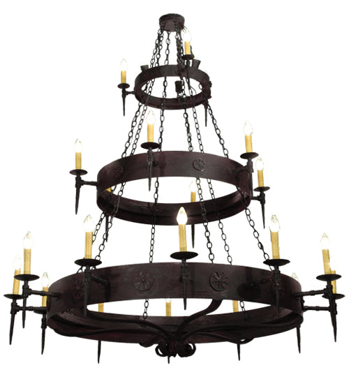 Meyda Tiffany Warwick 110046 Chandelier Light - Dark Roast