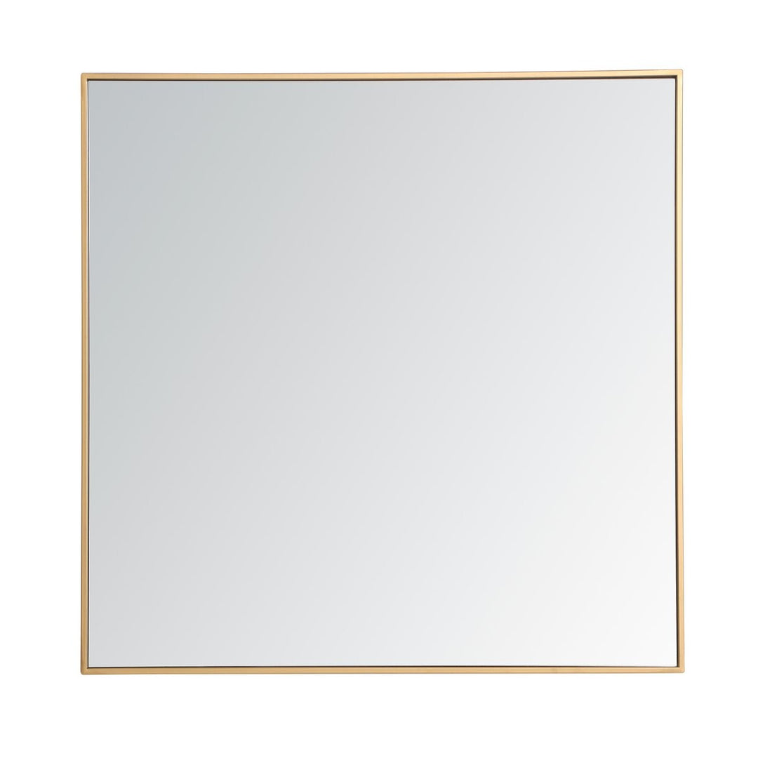 Elegant Lighting MR43636BR  Monet Mirror Brass