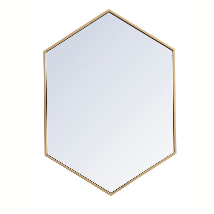 Elegant Lighting MR4424BR  Decker Mirror Brass