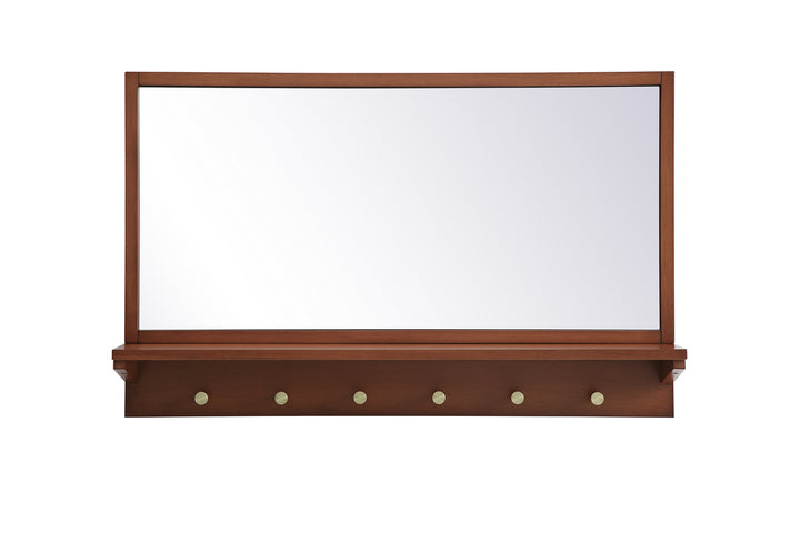 Elegant Lighting MR503421PE  Elle Mirror Pecan