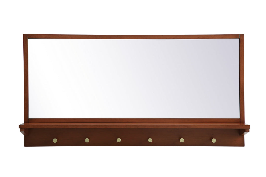 Elegant Lighting MR504221PE Elle Mirror Pecan