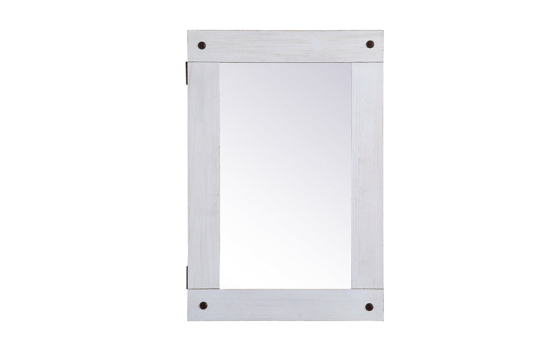 Elegant Lighting MR562233WH  Waverly Mirror Antique White