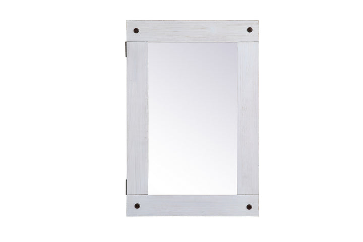 Elegant Lighting MR562233WH  Waverly Mirror Antique White