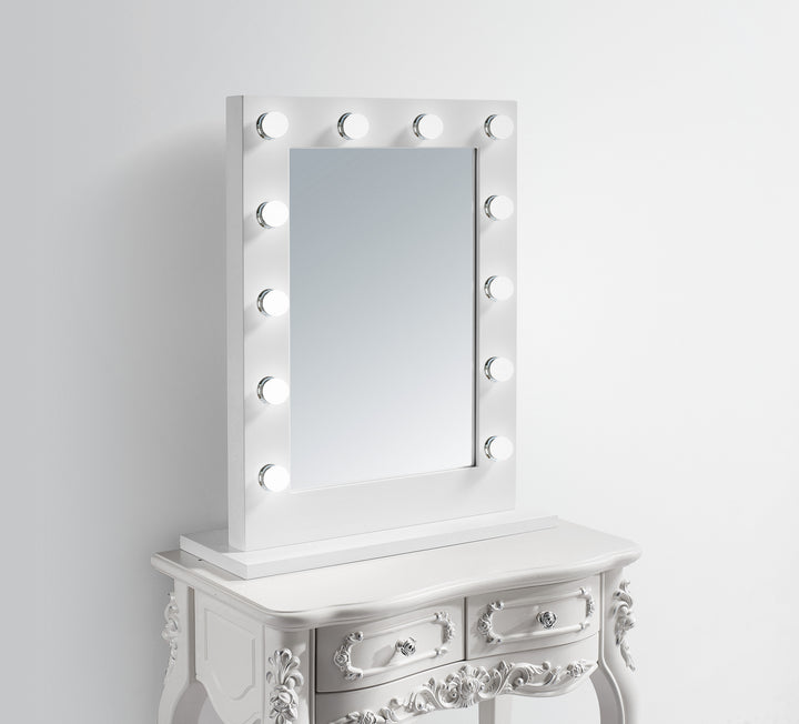 Elegant Lighting MRE8505K  Hollywood Mirror Glossy White