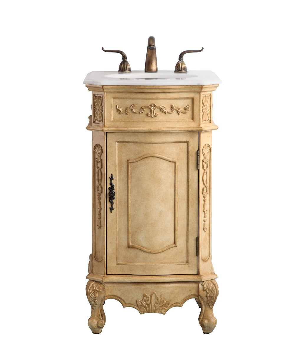 Elegant Lighting VF10119AB  Danville Plumbing Antique Beige