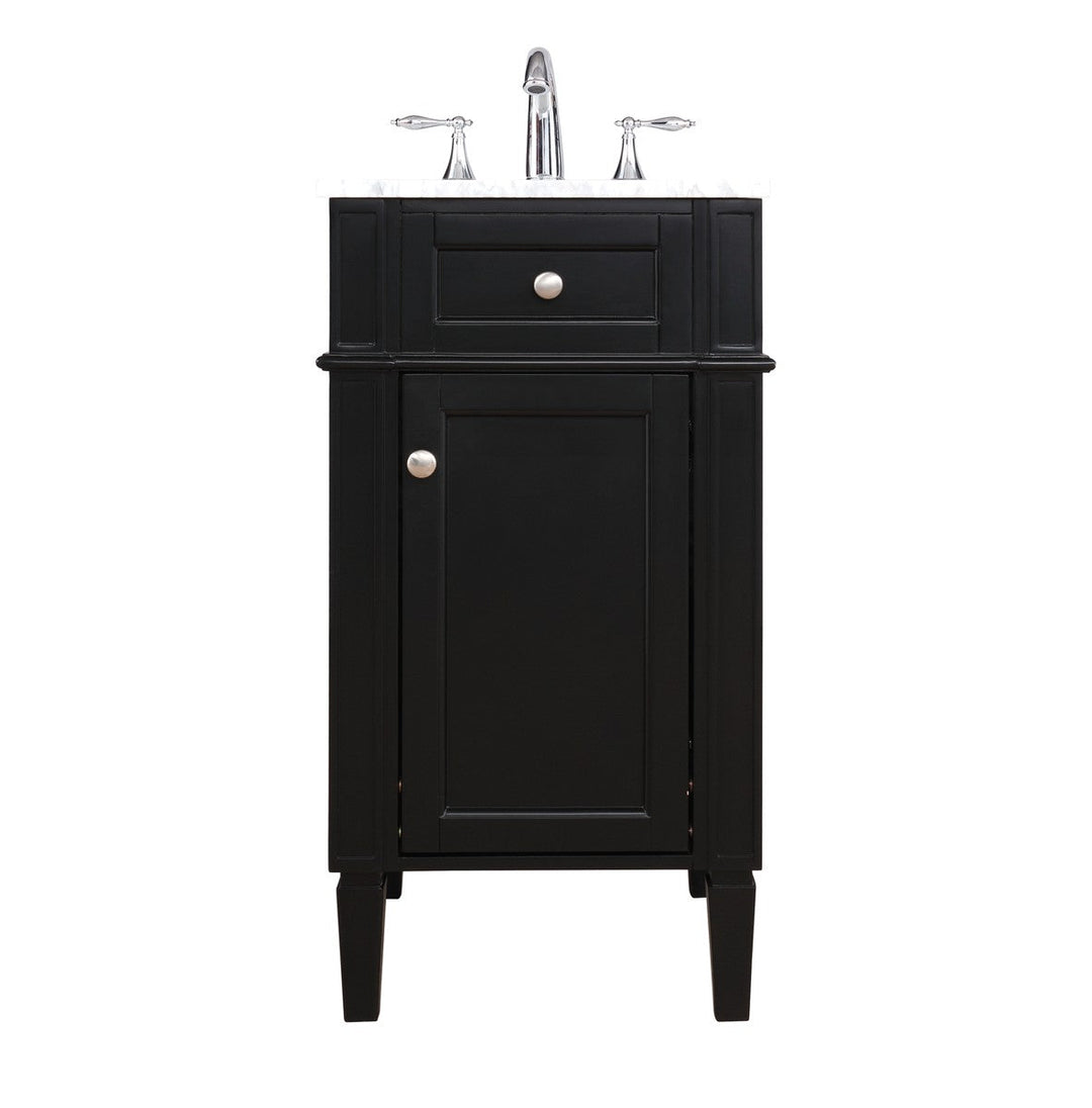 Elegant Lighting VF12518BK Modern Park Avenue Plumbing Black