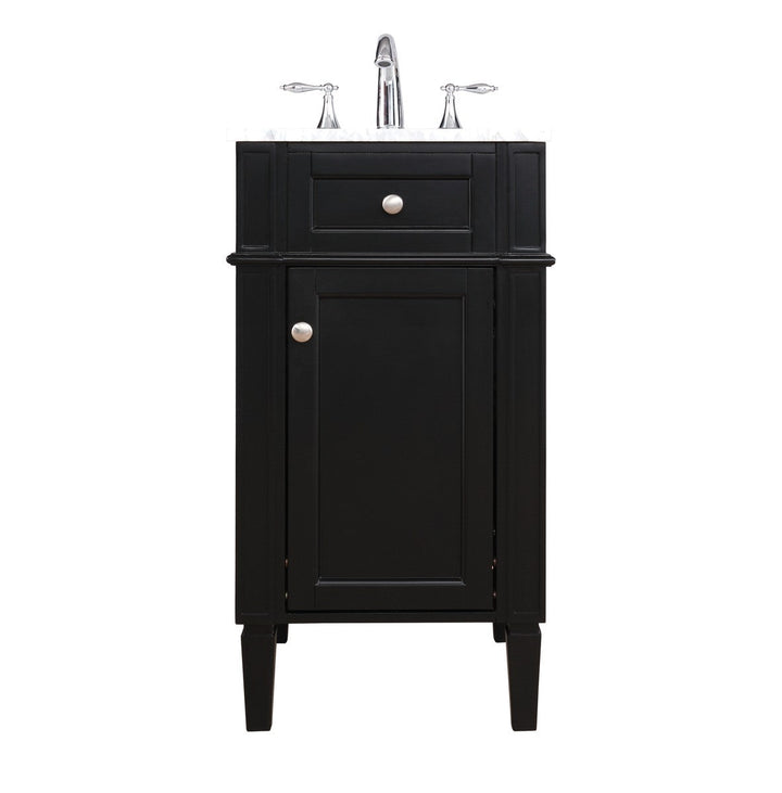 Elegant Lighting VF12518BK Modern Park Avenue Plumbing Black