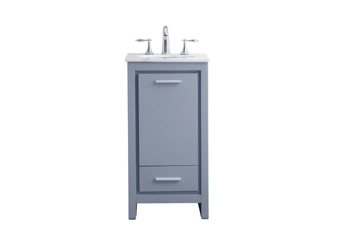 Elegant Lighting VF12818GR Filipo Single Bathroom Vanity Set Plumbing Gray